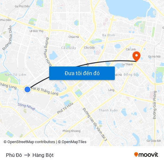 Phú Đô to Hàng Bột map