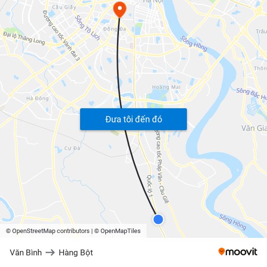 Văn Bình to Hàng Bột map