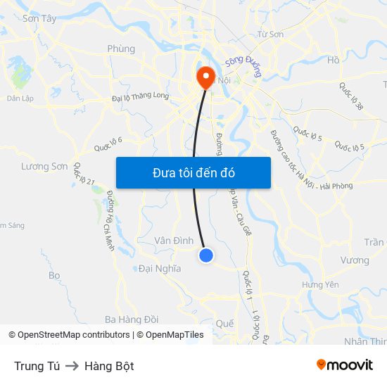 Trung Tú to Hàng Bột map