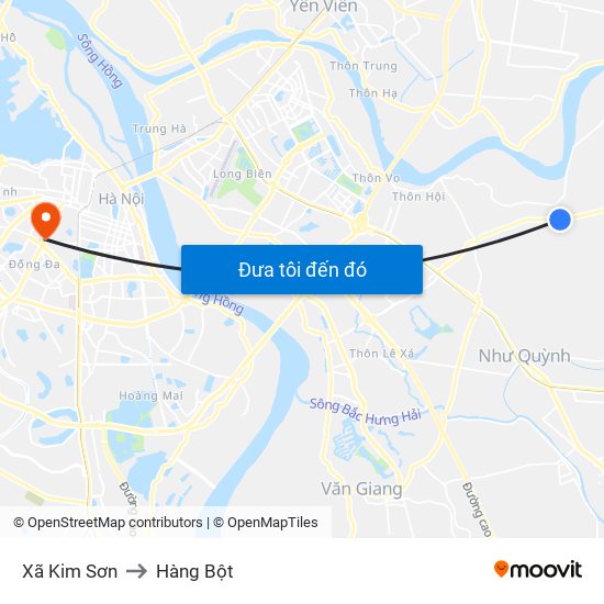 Xã Kim Sơn to Hàng Bột map