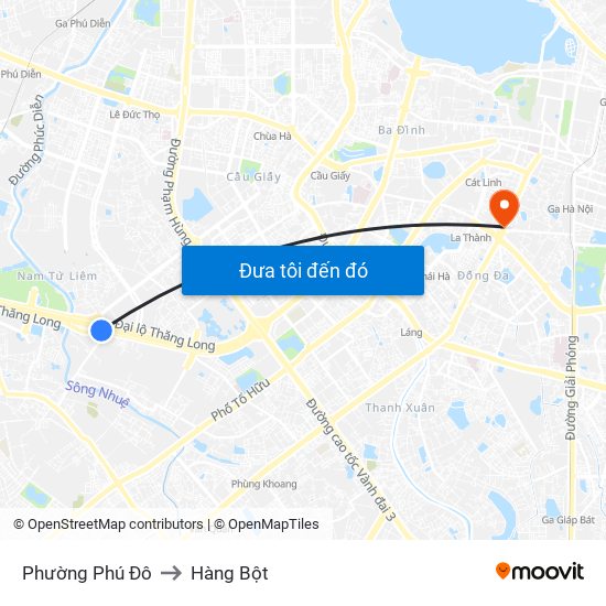 Phường Phú Đô to Hàng Bột map