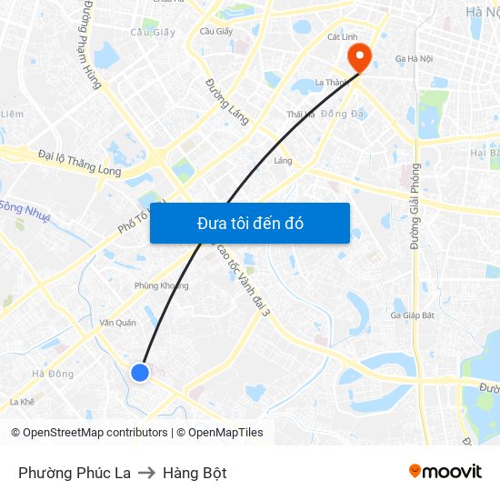 Phường Phúc La to Hàng Bột map