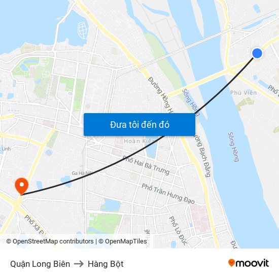 Quận Long Biên to Hàng Bột map