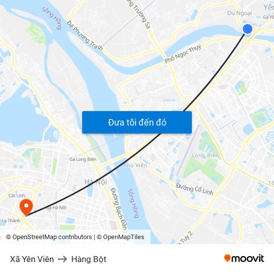 Xã Yên Viên to Hàng Bột map