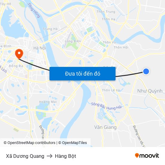 Xã Dương Quang to Hàng Bột map