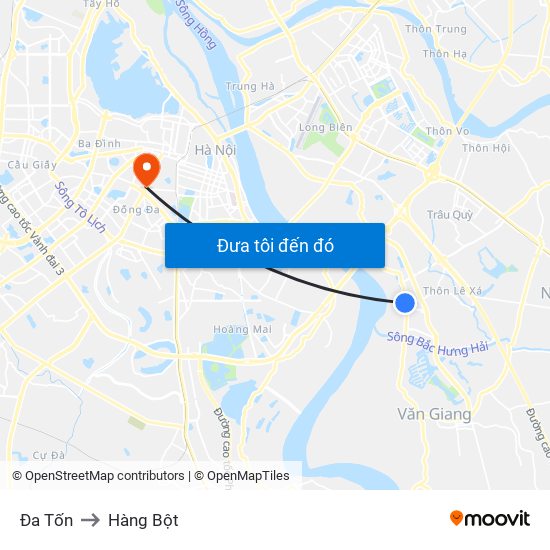 Đa Tốn to Hàng Bột map