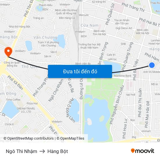 Ngô Thì Nhậm to Hàng Bột map
