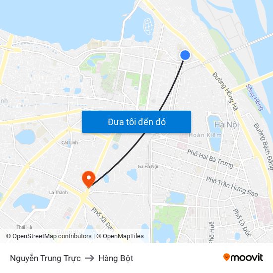 Nguyễn Trung Trực to Hàng Bột map
