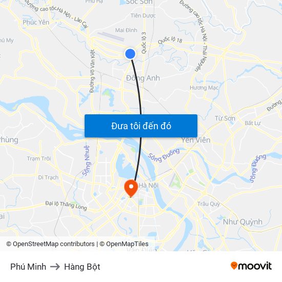 Phú Minh to Hàng Bột map