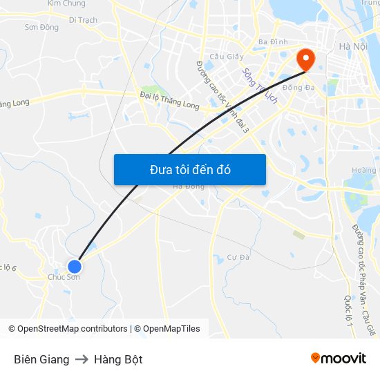 Biên Giang to Hàng Bột map