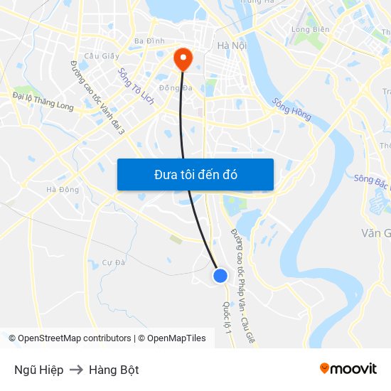 Ngũ Hiệp to Hàng Bột map