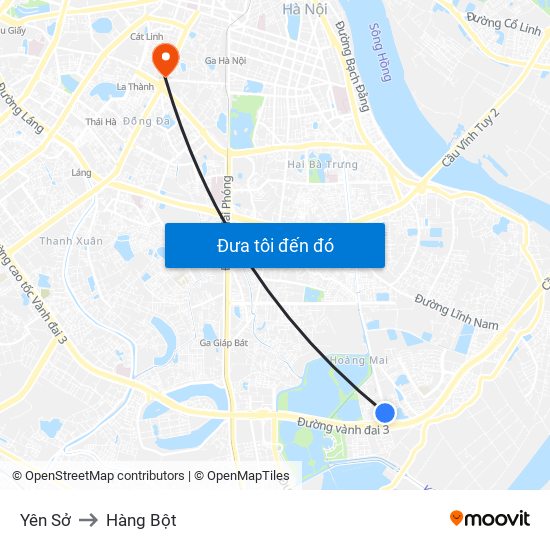 Yên Sở to Hàng Bột map