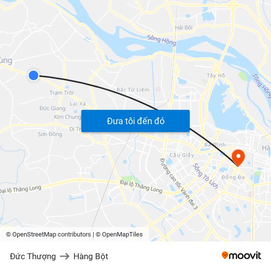 Đức Thượng to Hàng Bột map