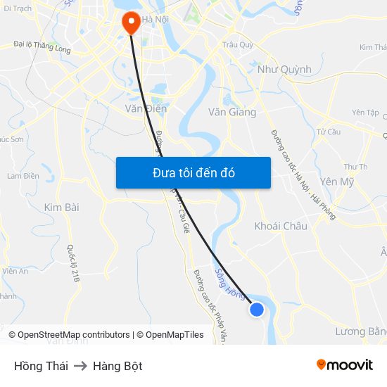 Hồng Thái to Hàng Bột map