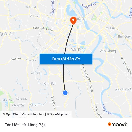 Tân Ước to Hàng Bột map