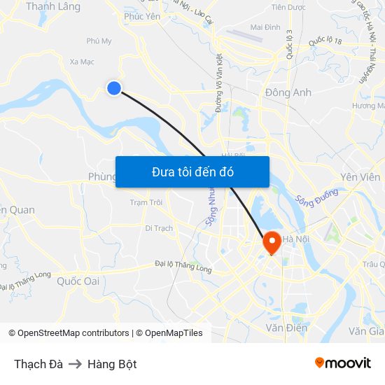 Thạch Đà to Hàng Bột map