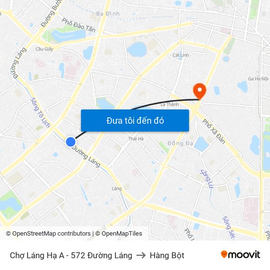 Chợ Láng Hạ A - 572 Đường Láng to Hàng Bột map