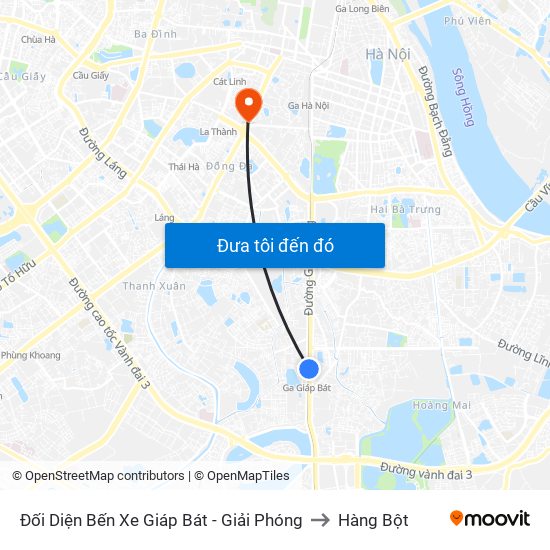 Đối Diện Bến Xe Giáp Bát - Giải Phóng to Hàng Bột map