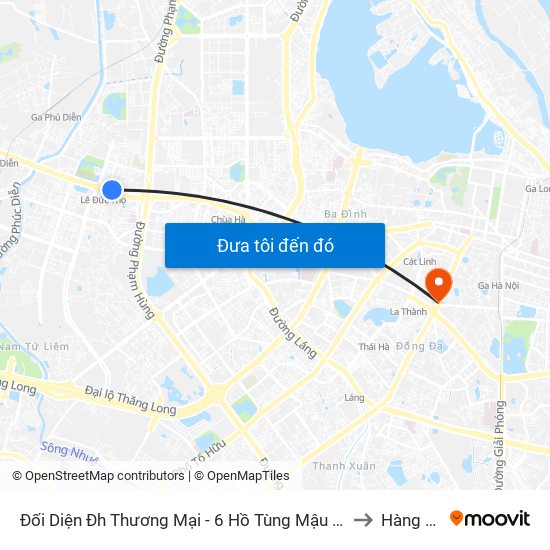 Đối Diện Đh Thương Mại - 6 Hồ Tùng Mậu (Cột Sau) to Hàng Bột map