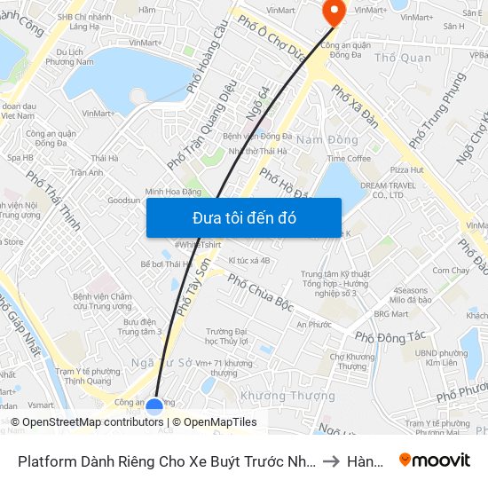 Platform Dành Riêng Cho Xe Buýt Trước Nhà 604 Trường Chinh to Hàng Bột map