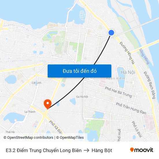 E3.2 Điểm Trung Chuyển Long Biên to Hàng Bột map