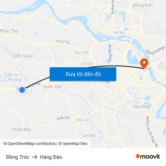 Đồng Trúc to Hàng Đào map