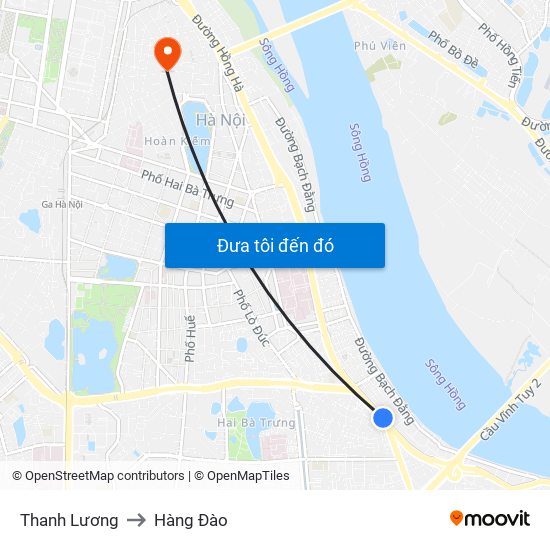 Thanh Lương to Hàng Đào map