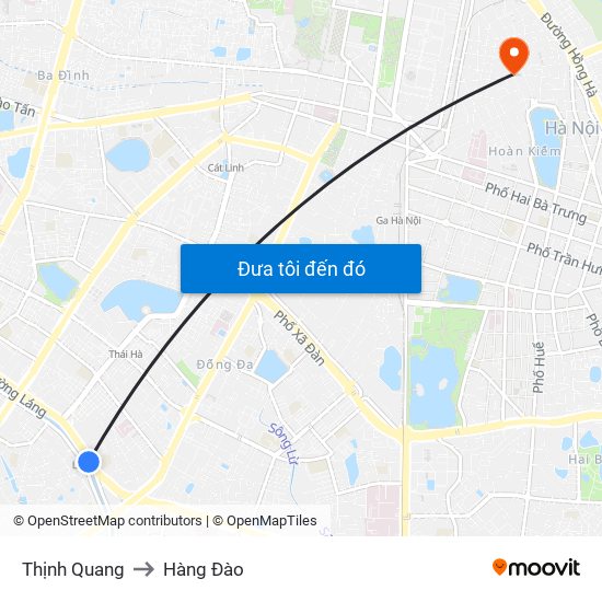 Thịnh Quang to Hàng Đào map
