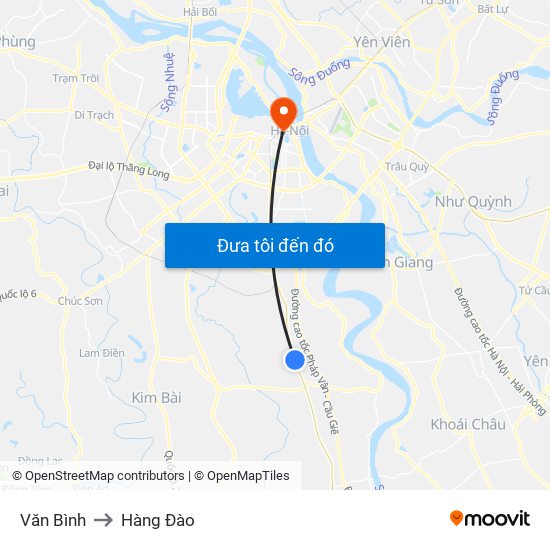 Văn Bình to Hàng Đào map
