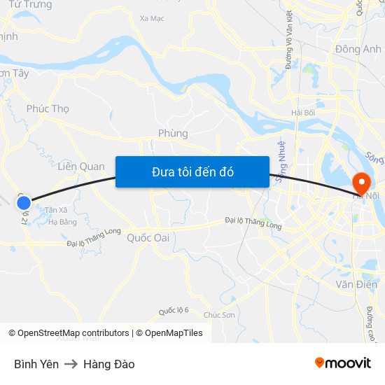 Bình Yên to Hàng Đào map