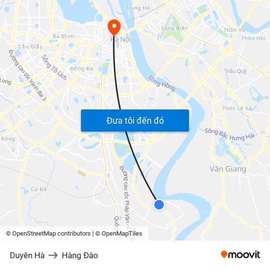 Duyên Hà to Hàng Đào map