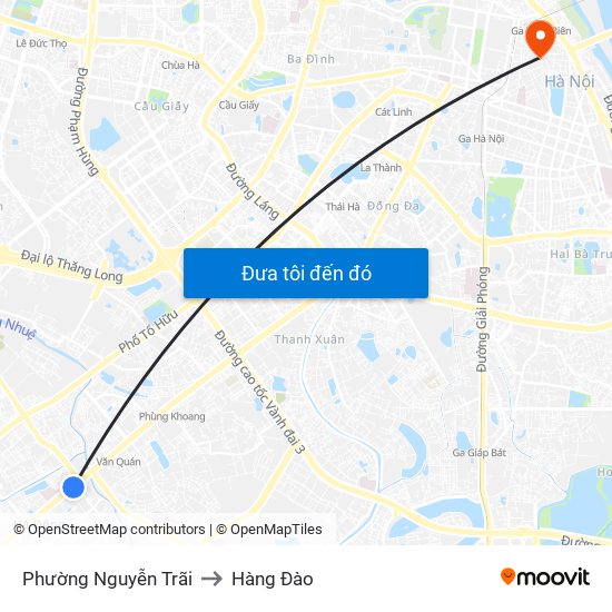 Phường Nguyễn Trãi to Hàng Đào map