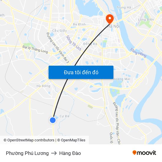 Phường Phú Lương to Hàng Đào map