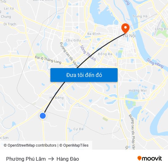 Phường Phú Lãm to Hàng Đào map