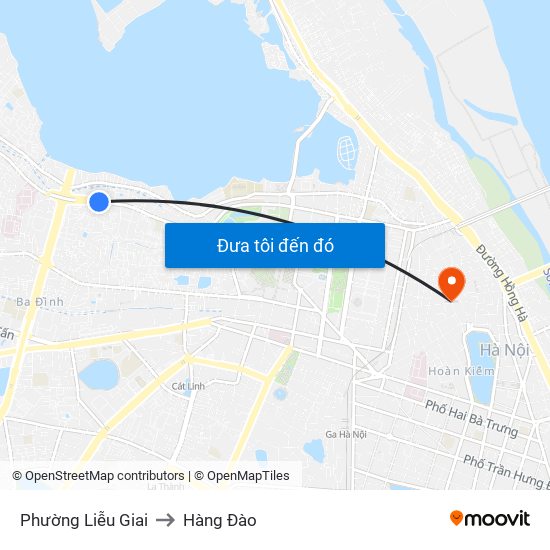 Phường Liễu Giai to Hàng Đào map