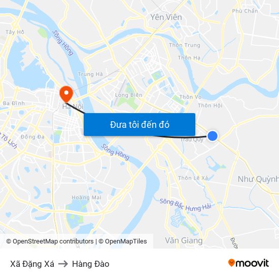 Xã Đặng Xá to Hàng Đào map