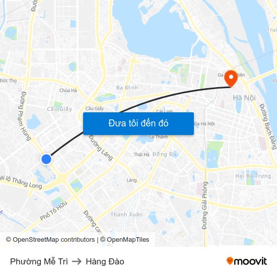 Phường Mễ Trì to Hàng Đào map