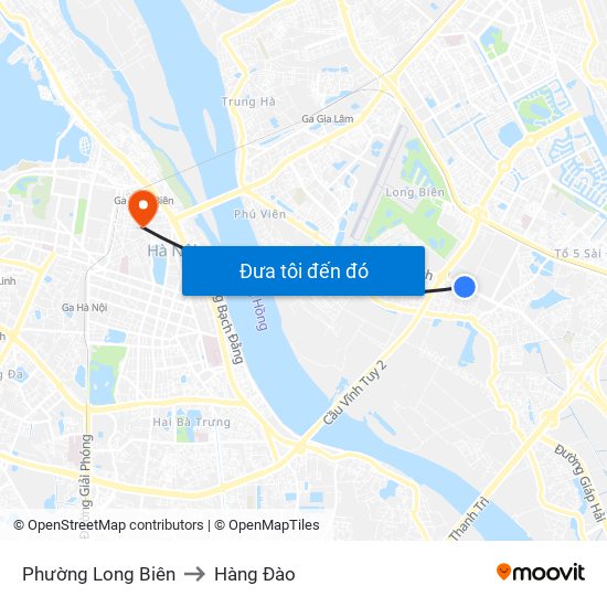 Phường Long Biên to Hàng Đào map