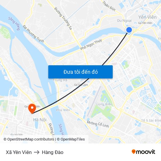Xã Yên Viên to Hàng Đào map