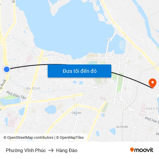 Phường Vĩnh Phúc to Hàng Đào map