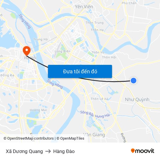 Xã Dương Quang to Hàng Đào map