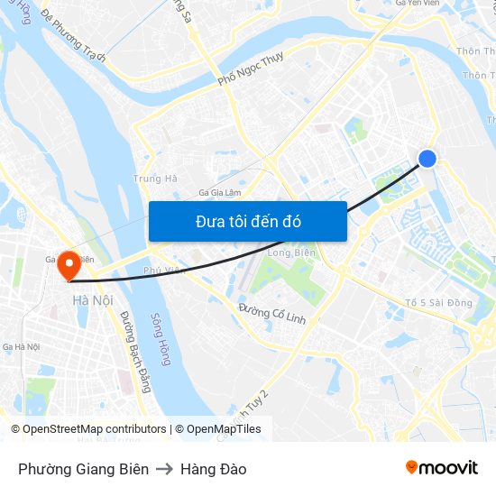 Phường Giang Biên to Hàng Đào map