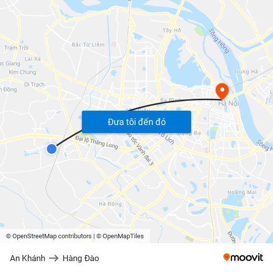 An Khánh to Hàng Đào map