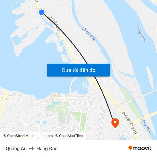 Quảng An to Hàng Đào map