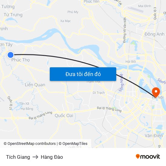 Tích Giang to Hàng Đào map