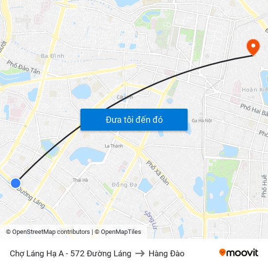 Chợ Láng Hạ A - 572 Đường Láng to Hàng Đào map