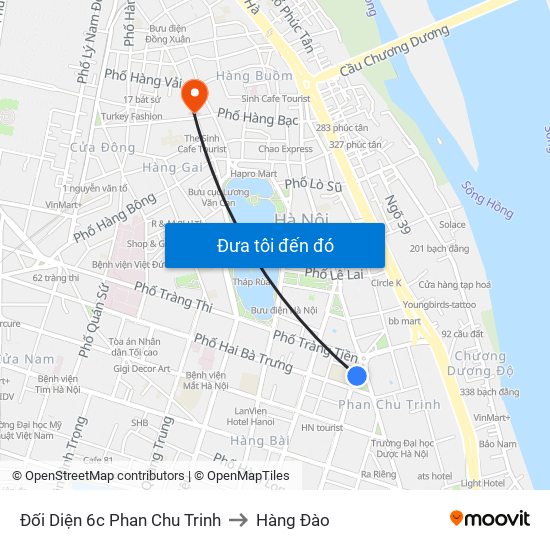 Đối Diện 6c Phan Chu Trinh to Hàng Đào map