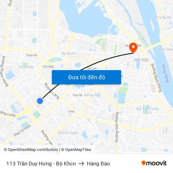 113 Trần Duy Hưng - Bộ Khcn to Hàng Đào map