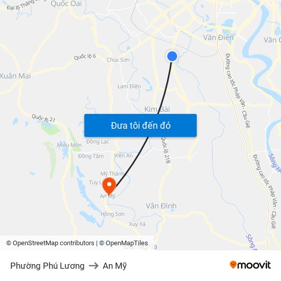 Phường Phú Lương to An Mỹ map