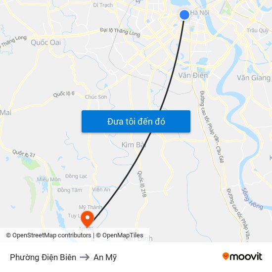 Phường Điện Biên to An Mỹ map